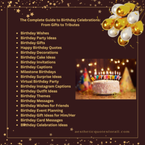 The Ultimate Guide to Birthday Celebration Ideas