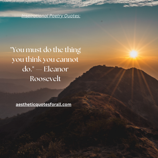 Inspirational Poetry Quotes