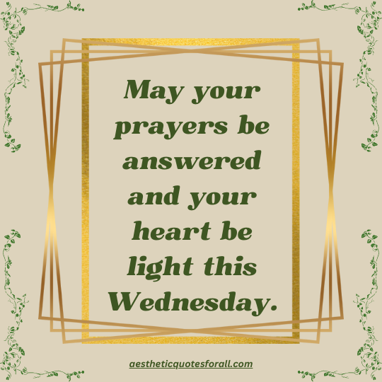 Prayer Wednesday Blessings