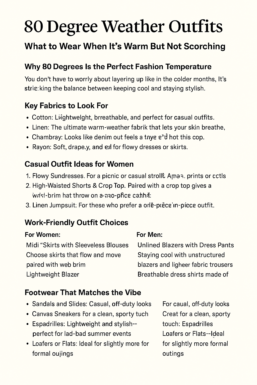 80 degree weather outfits