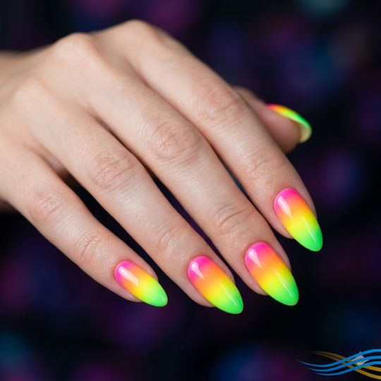 Neon Accent Nails