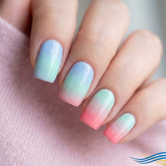watercolor blend nails