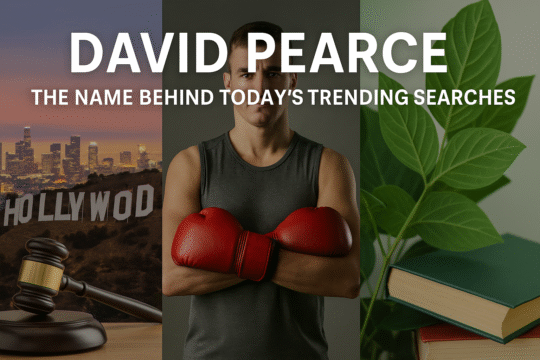 “David Pearce Hollywood case, Welsh boxer, and economist collage